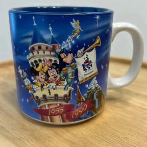 Vintage Disneyland 35th Anniversary Coffee Mug 1955-1990‎ Made in Japan Mickey